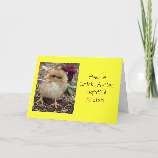 Påsk Chick-A-Dee-Light I Helgkort (Framsida)
