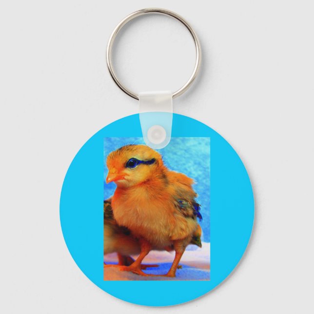 Påsk Chick-A-dee-Light Nyckelring (Framsida)