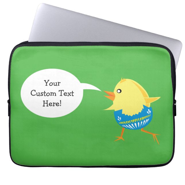 Påsk Chick anpassningsbar laptop sleeve (Framsidan)