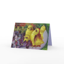 Påsk Chick Hälsning