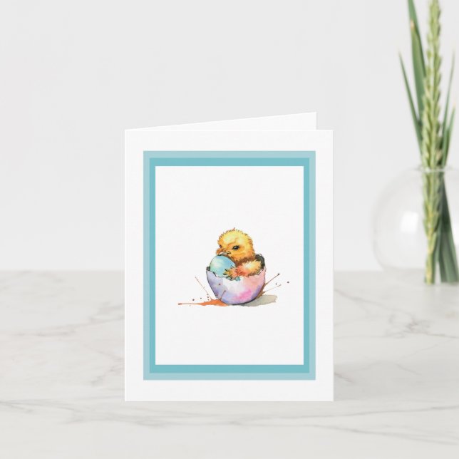 Påsk Chick Helgkort (Framsida)