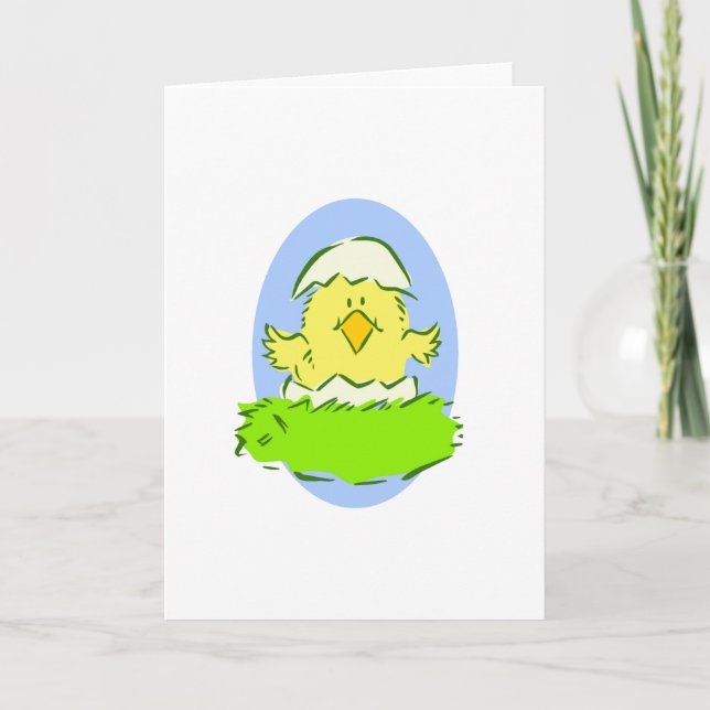 Påsk Chick Helgkort (Framsida)