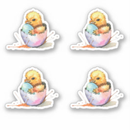 Påsk Chick Klistermärken