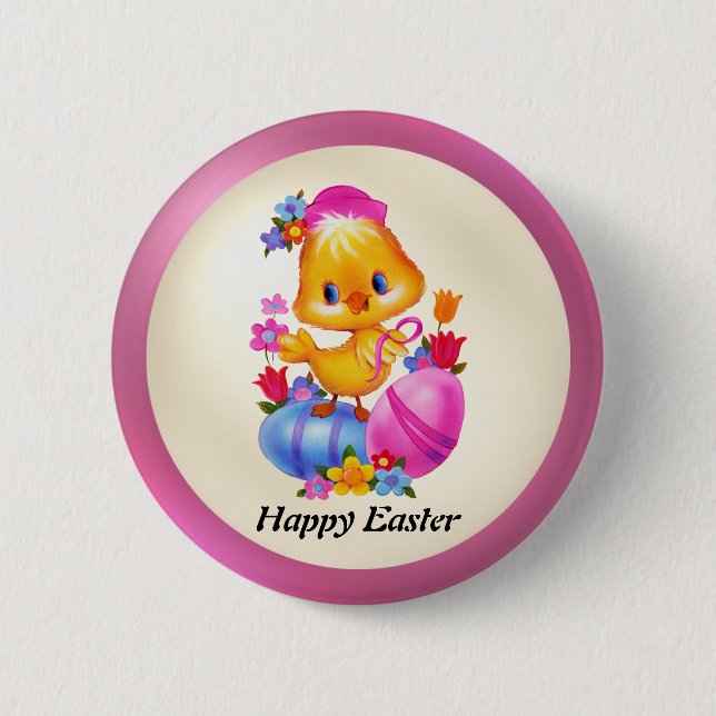Påsk Chick-knapp Knapp (Framsida)