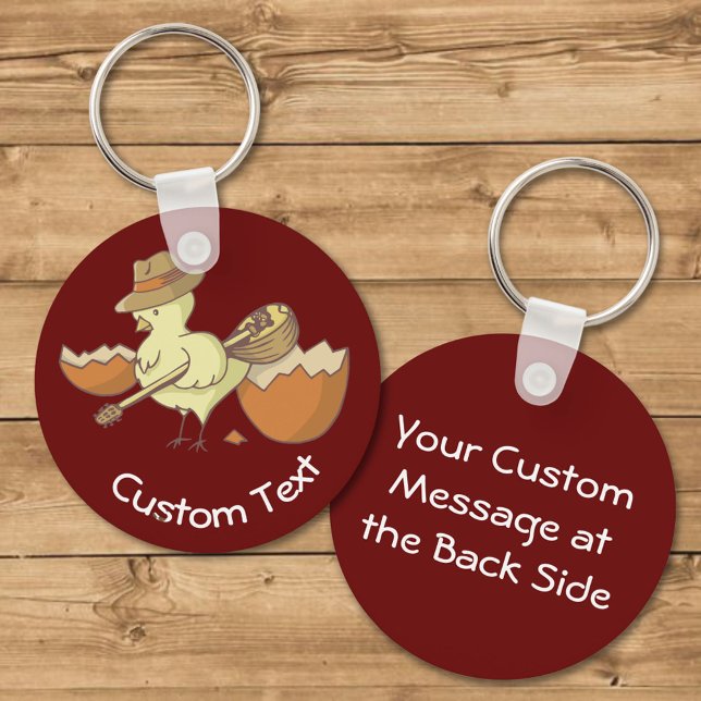 Påsk Chick med Bouzouki-nyckelkedjan Nyckelring (Skapare uppladdad)