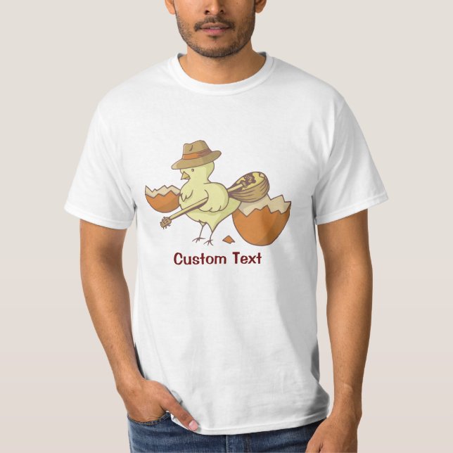 Påsk Chick med Bouzouki T Shirt (Framsida)