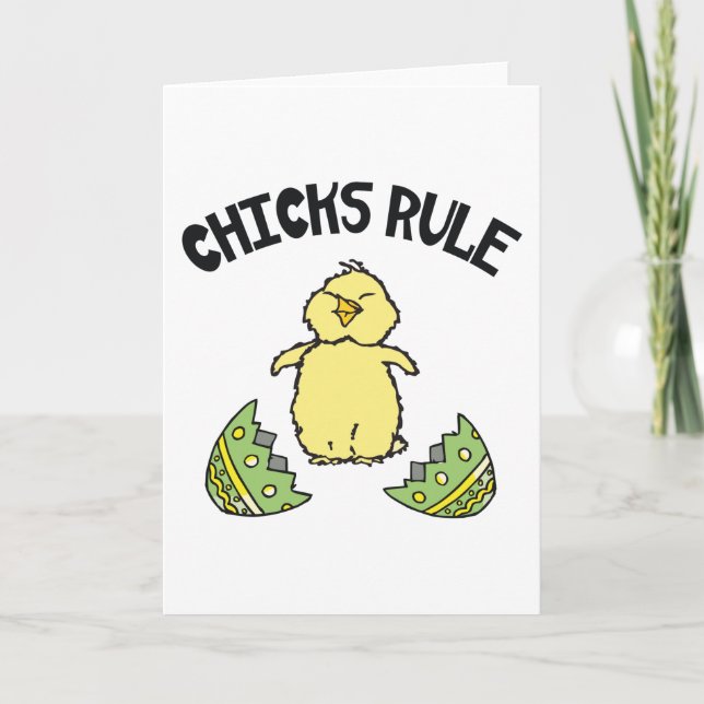 Påsk Chick-regel Helgkort (Framsida)