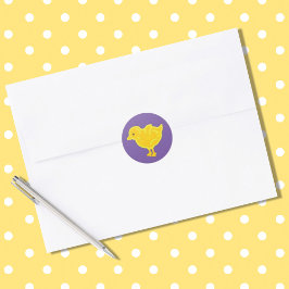 Påsk Chick Runt Klistermärke