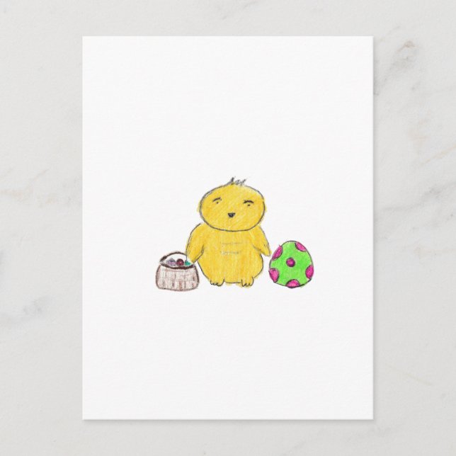 Påsk Chicken Vykort (Framsida)