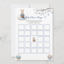 Påsk Chinoiserie Bingo Baby Shower Game Card