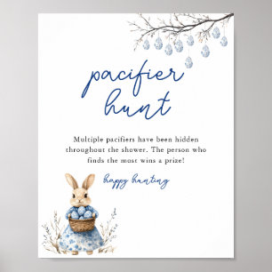 Påsk Chinoiserie Nappar Hunt Baby Shower Poster