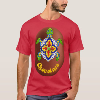 Påsk Chocolate ägg surfing mosaic turtle T Shirt