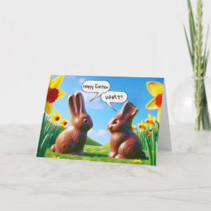 Påsk Chocolate Bunnies Humor Helgkort