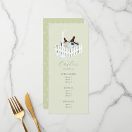 Påsk Chocolate Bunny Basket Menu Meny