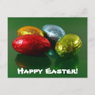 Påsk Chocolate Candy Postcard Helg Vykort