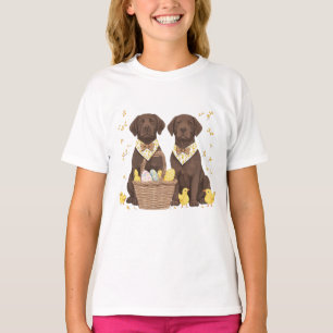 Påsk Chocolate Labrador Retriever Hundar T Shirt