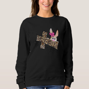Påsk Christian Girls Mamma Bunny är Risen Leopa T Shirt