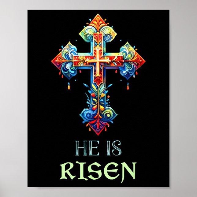 Påsk Christian han är rekurativ ortodox Poster (Framsidan)