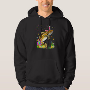 Påsk Cod Fish Bunny Egg Hunting Cod Påsk Sunda Hoodie