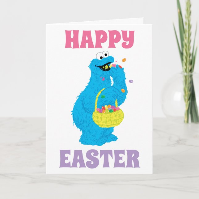 Påsk Cookie Monster Kort (Framsida)