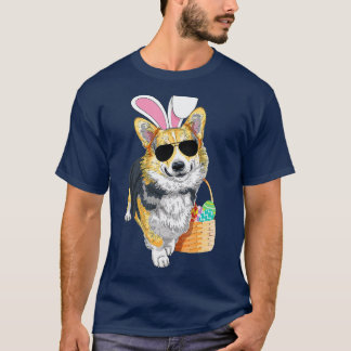 Påsk Corgi Black och Tan T Shirt