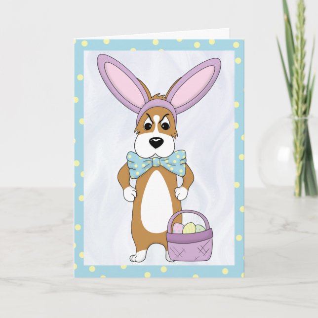 Påsk Corgi-kort Helgkort (Framsida)