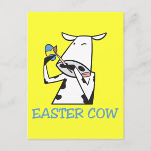 Påsk Cow Helg Vykort
