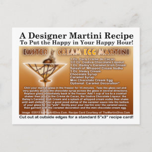 Påsk Cream Egg Martini Recipe-vykort Helg Vykort