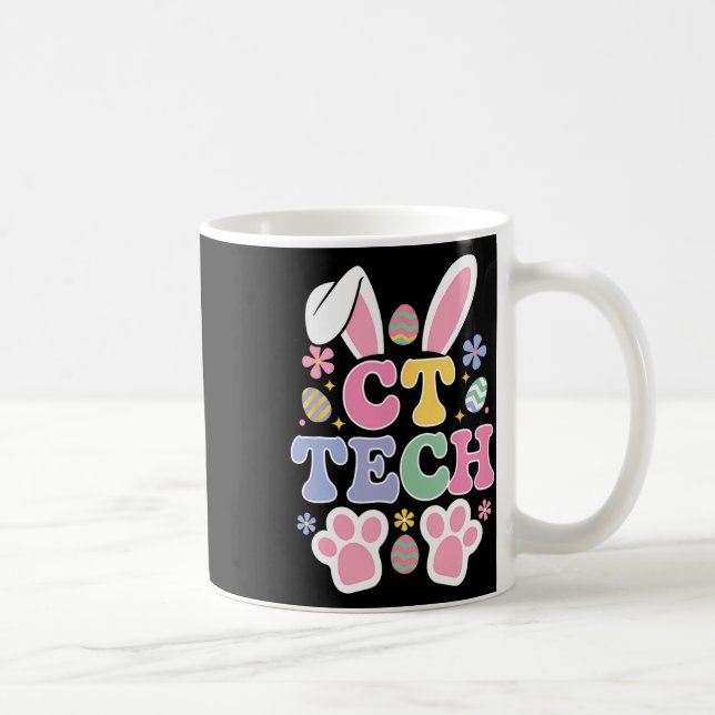 Påsk Ct Tech Bunny Scan Radiologi Teknolog M Kaffemugg (Höger)