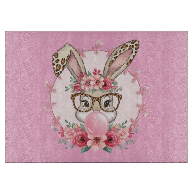 Påsk Cute Blommigt Bunny Leopard Gift (Framsidan)