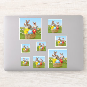 Påsk Cute Bunny för en positiv stämning Klistermärken