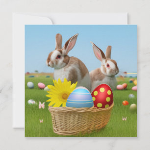 Påsk Cute Bunny för en positiv stämning Poster