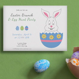 Påsk Cute Bunny från en ägginbjudan Inbjudningar