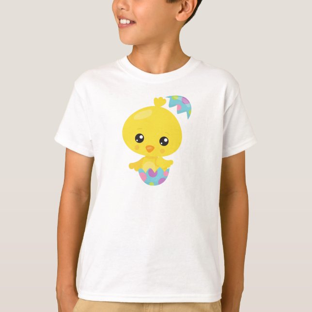 Påsk, Cute Chicken, Baby Chicken, Påskäggen T Shirt (Framsida)