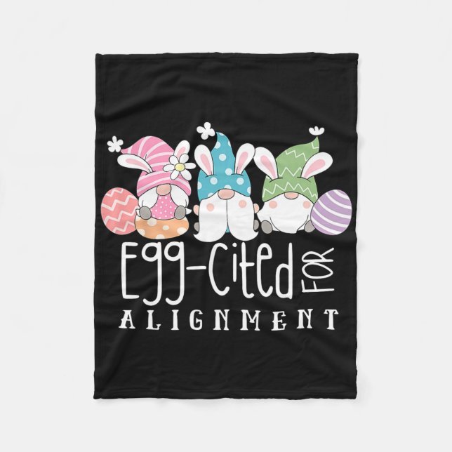 Påsk Cute Gnomes Chiropractor Egg, som citeras för Fleecefilt (Framsidan)
