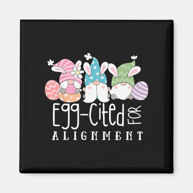 Påsk Cute Gnomes Chiropractor Egg, som citeras för Magnet (Framsidan)
