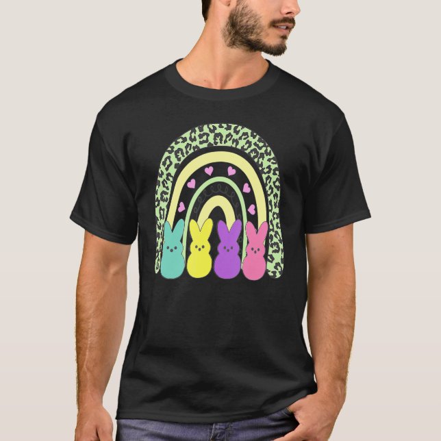 Påsk Cute Påsk Gnome Rainbow Outfit Påskägg T Shirt (Framsida)