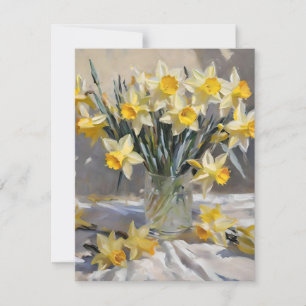 Påsk Daffodils F - Oljor Julkort