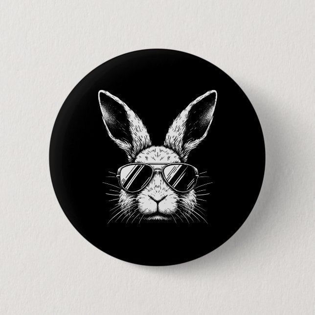 Påsk Dag Bunny Ansikte med solglasögon för Manar Knapp (Framsida)