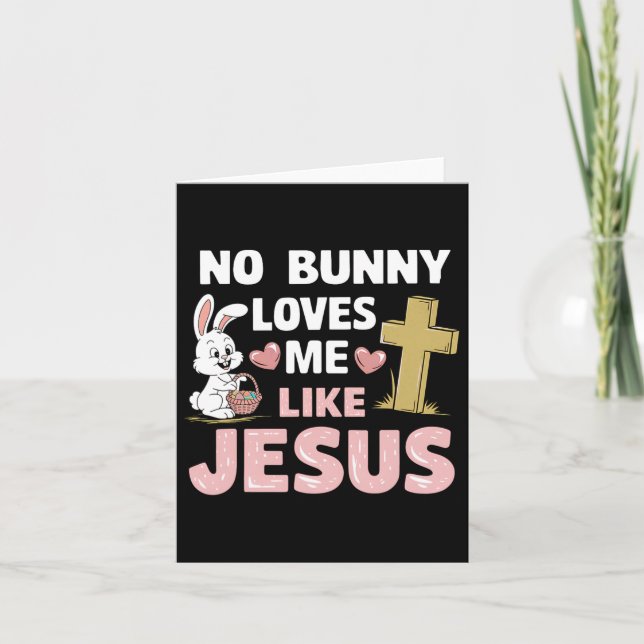 Påsk Dag ingen Bunny Kärlek mig som Jesus Christia Kort (Framsida)