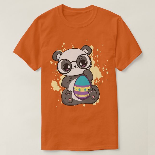 Påsk Dag Little Panda med Egg Hunt Vår Anime T Shirt (Design framsida)