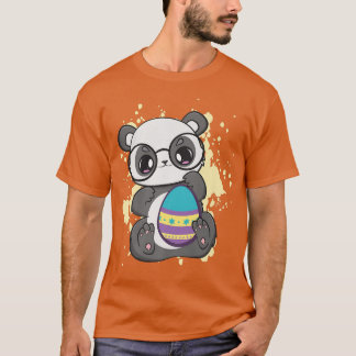 Påsk Dag Little Panda med Egg Hunt Vår Anime T Shirt
