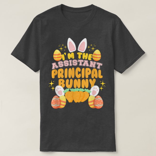 Påsk Dag Rabbit jag är assistentens huvudbunt T Shirt (Design framsida)