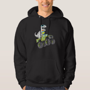 Påsk Dag T Rex Dino Riding a Monster Lastbil Boys Hoodie