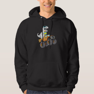 Påsk Dag T Rex Dino Riding a Monster Lastbil Boys Hoodie