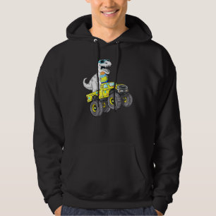 Påsk Dag T Rex Dino Riding a Monster Lastbil Boys Hoodie
