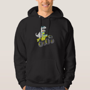 Påsk Dag T Rex Dino Riding a Monster Lastbil Boys Hoodie