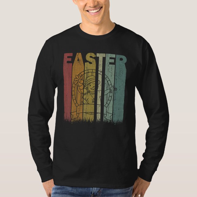 Påsk Dag Zoo Keeper Retro Graphic Funny Påsk C T Shirt (Framsida)