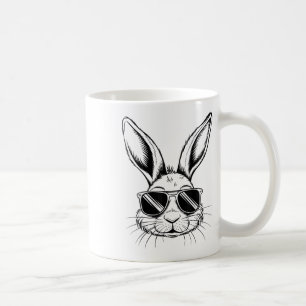 Påsk Dagen Coola Bunny Ansikte med soler Manar boy Kaffemugg
