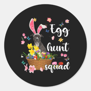 Påsk-dagen i Glad påsk, amerikansk pit Bull Runt Klistermärke